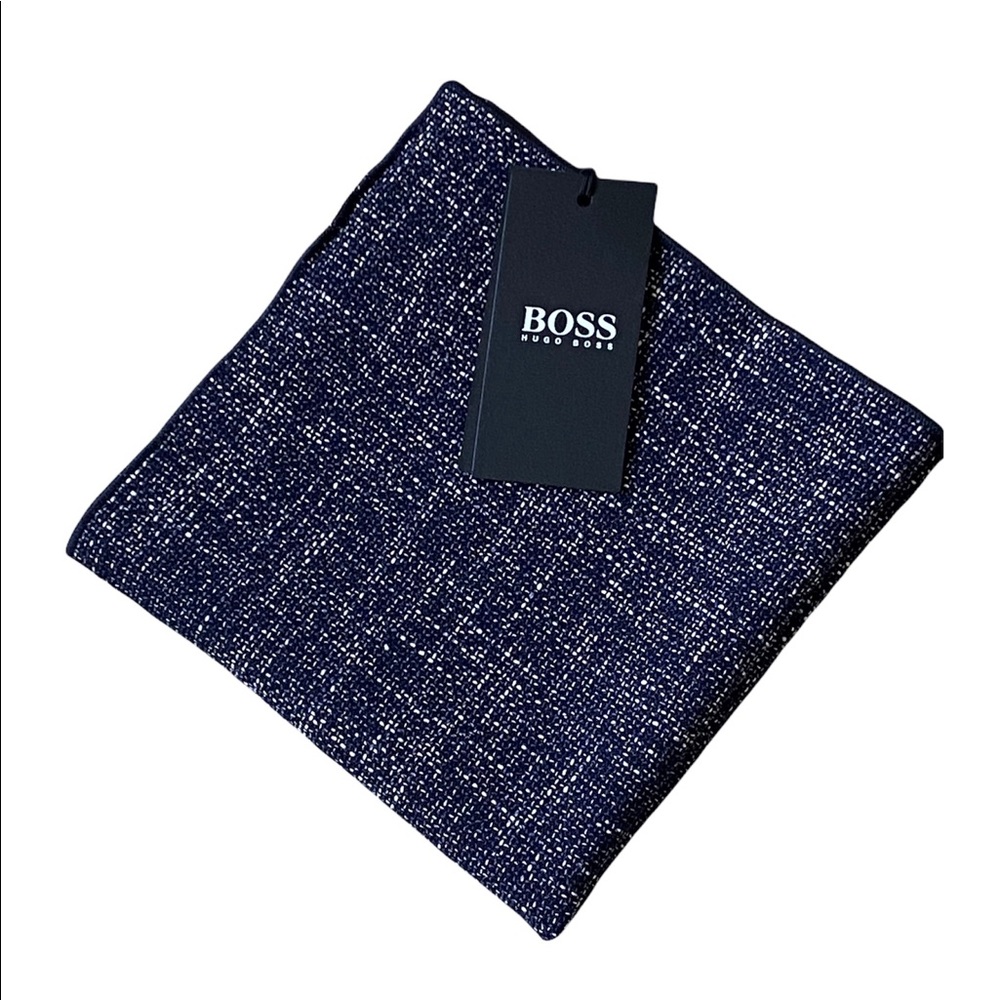 Hugo Boss Speckle Navy Pocket Square